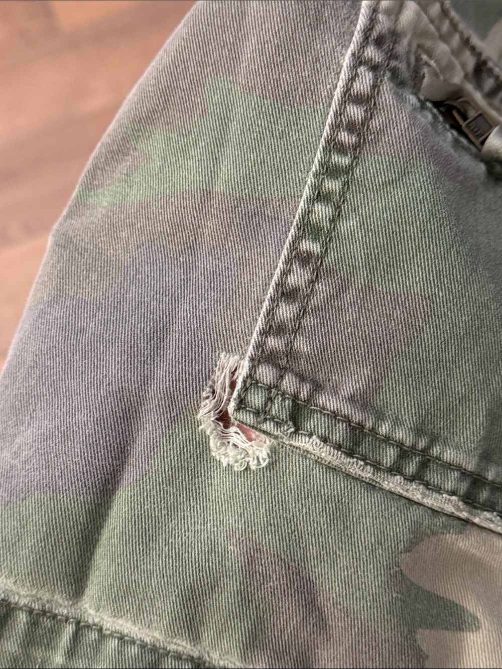 Abercrombie & Fitch Size 4 Y2K Camo Print Mini Skirt Army Brat Sexy 100% Cotton - Picture 6 of 16